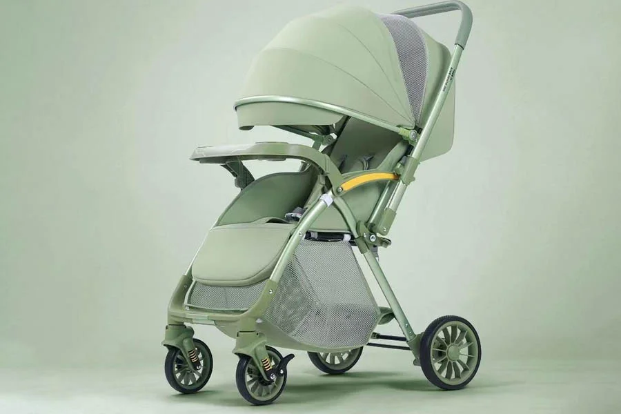 compact high seat baby stroller