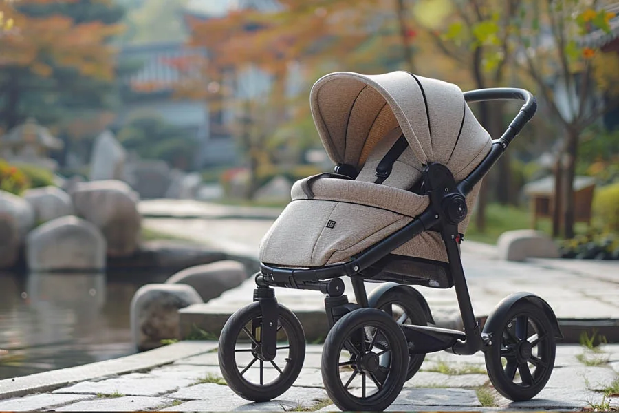 compact high seat baby stroller