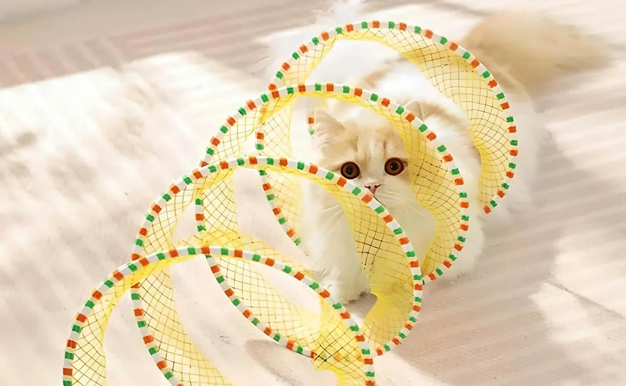 Cat Tunnel Toy with Peek Holes